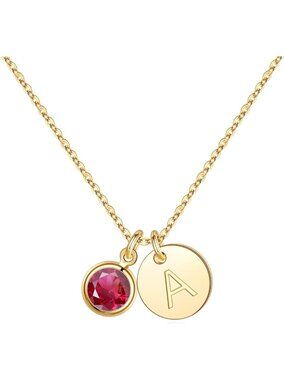 Personalized Birthstone Necklace for Girls & Women - Custom Initial Jewelry Gift